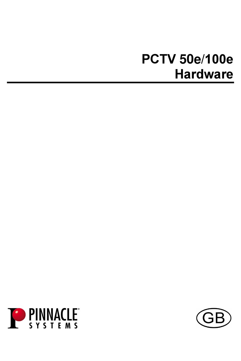 PINNACLE PCTV 100E USER MANUAL Pdf Download ManualsLib