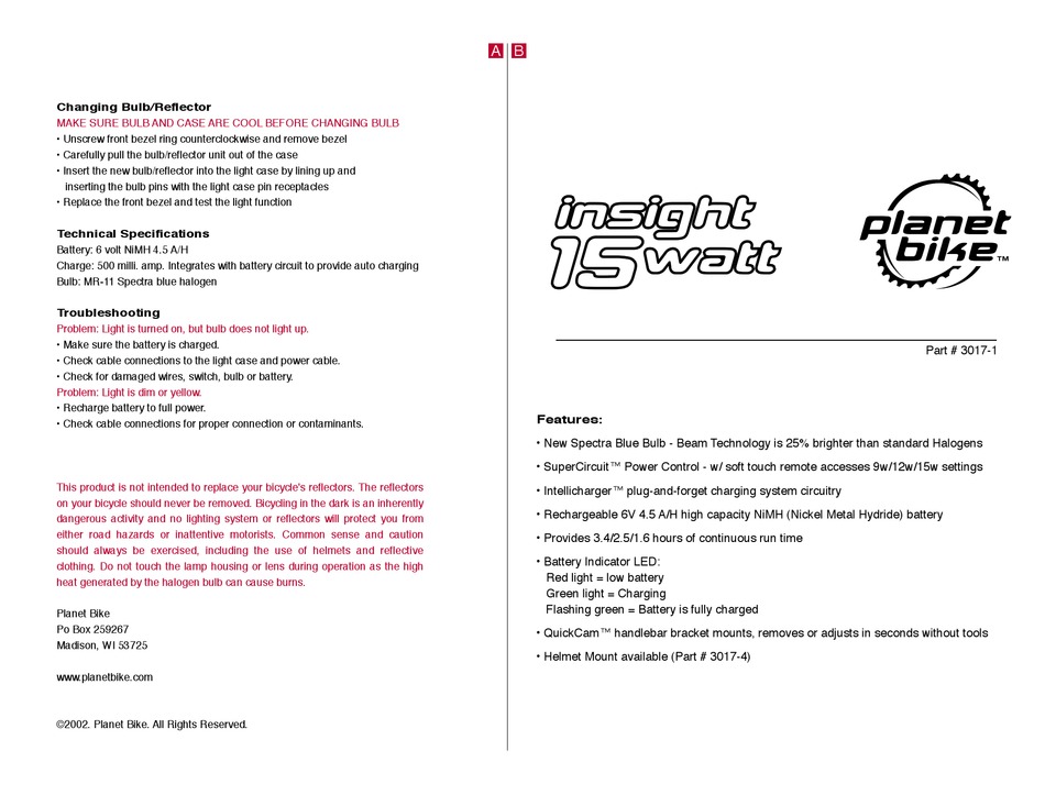 Planet bike light change 2024 battery