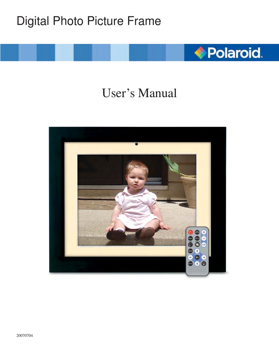 polaroid digital photo frame 7 screen
