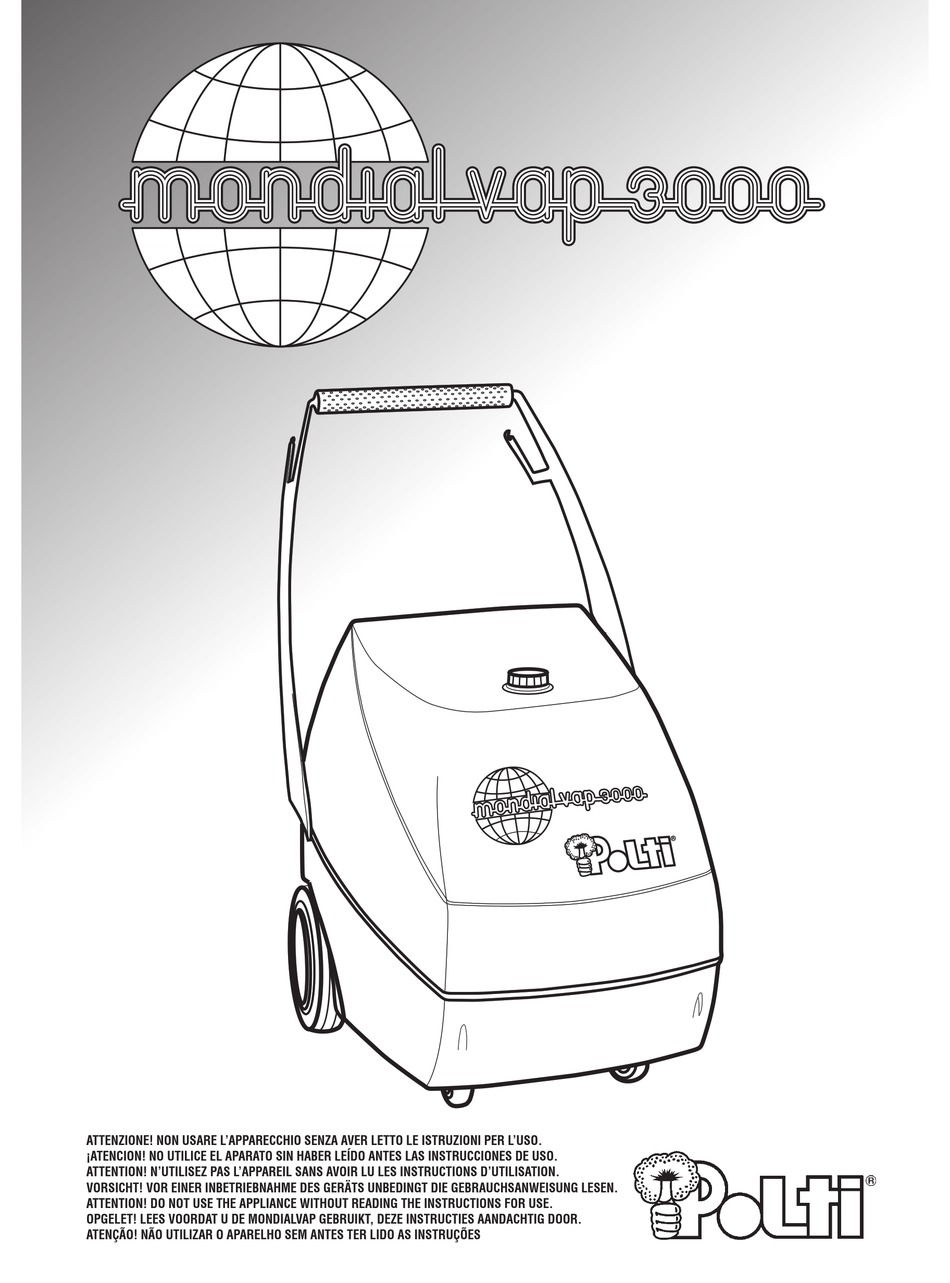 POLTI MONDIAL VAP 3000 USAGE INSTRUCTIONS Pdf Download | ManualsLib