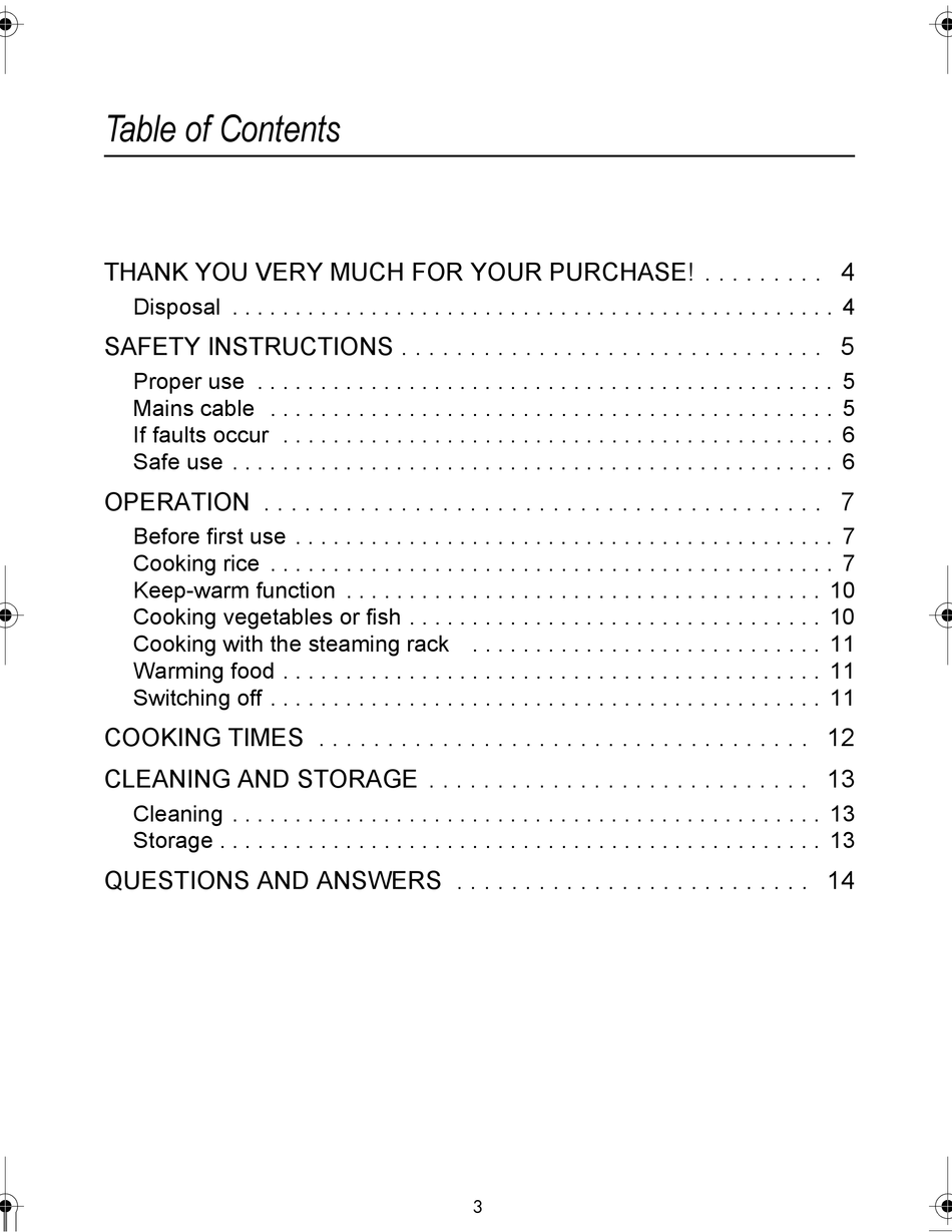 MEDION RICE COOKER MANUAL Pdf Download ManualsLib
