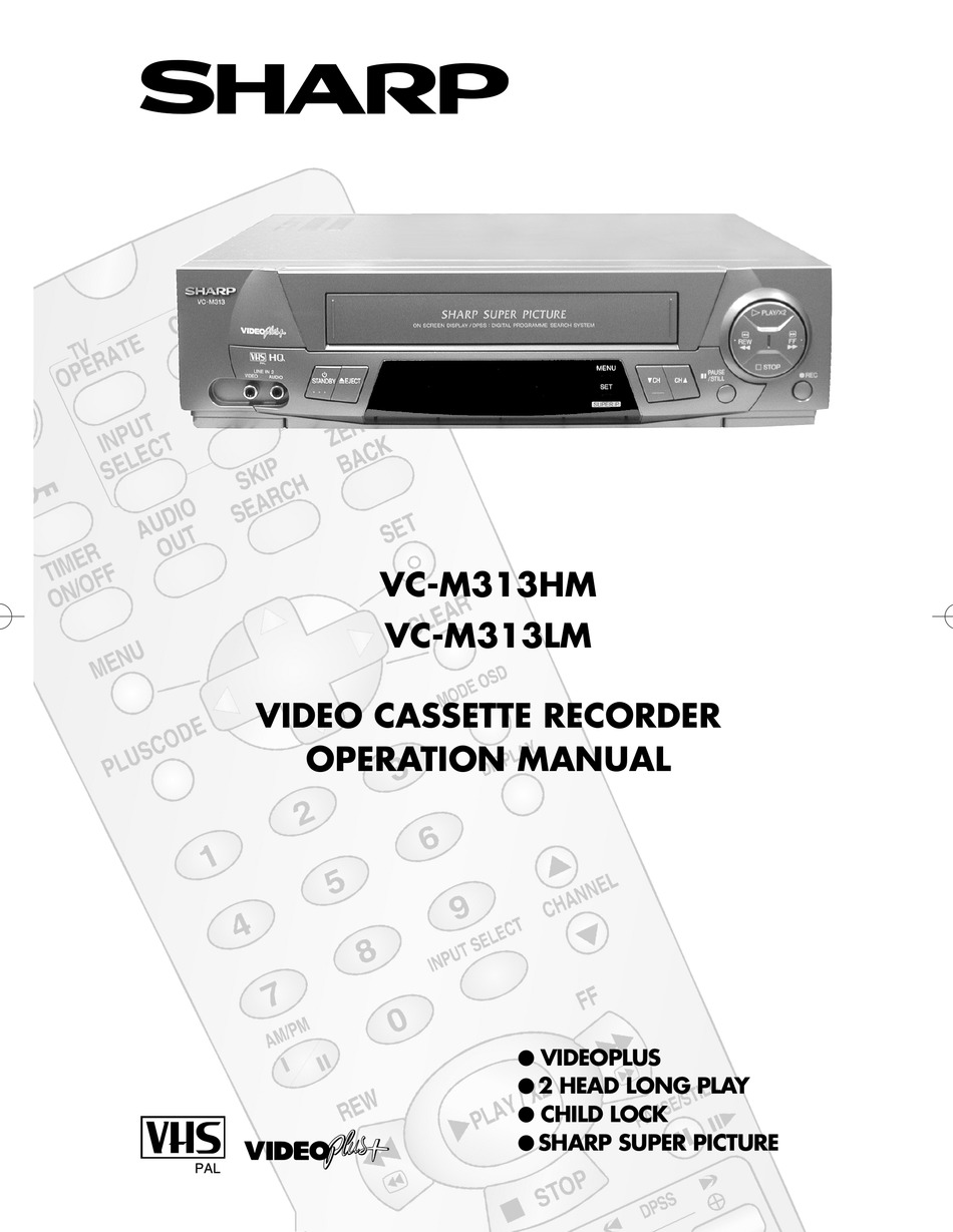 SHARP VC-M313HM OPERATION MANUAL Pdf Download | ManualsLib