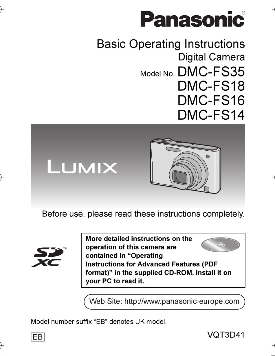 Bedankt Tablet wenkbrauw PANASONIC LUMIX DMC-FS35 BASIC OPERATING INSTRUCTIONS MANUAL Pdf Download |  ManualsLib