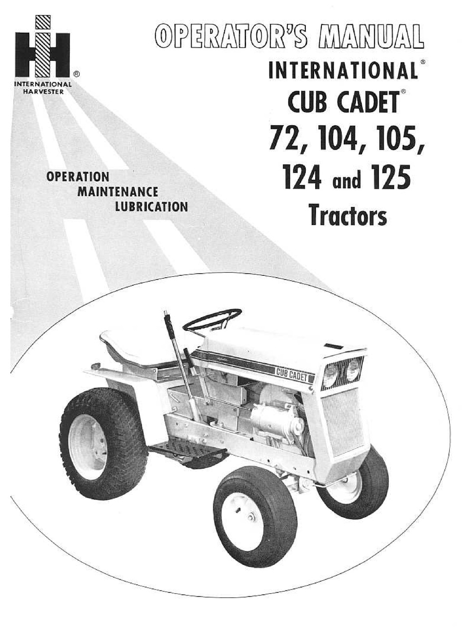 Прицеп для Cub Cadet. Cub Cadet 125 Parts. International Harvester Cub. Lawn tractor. Инструкция int