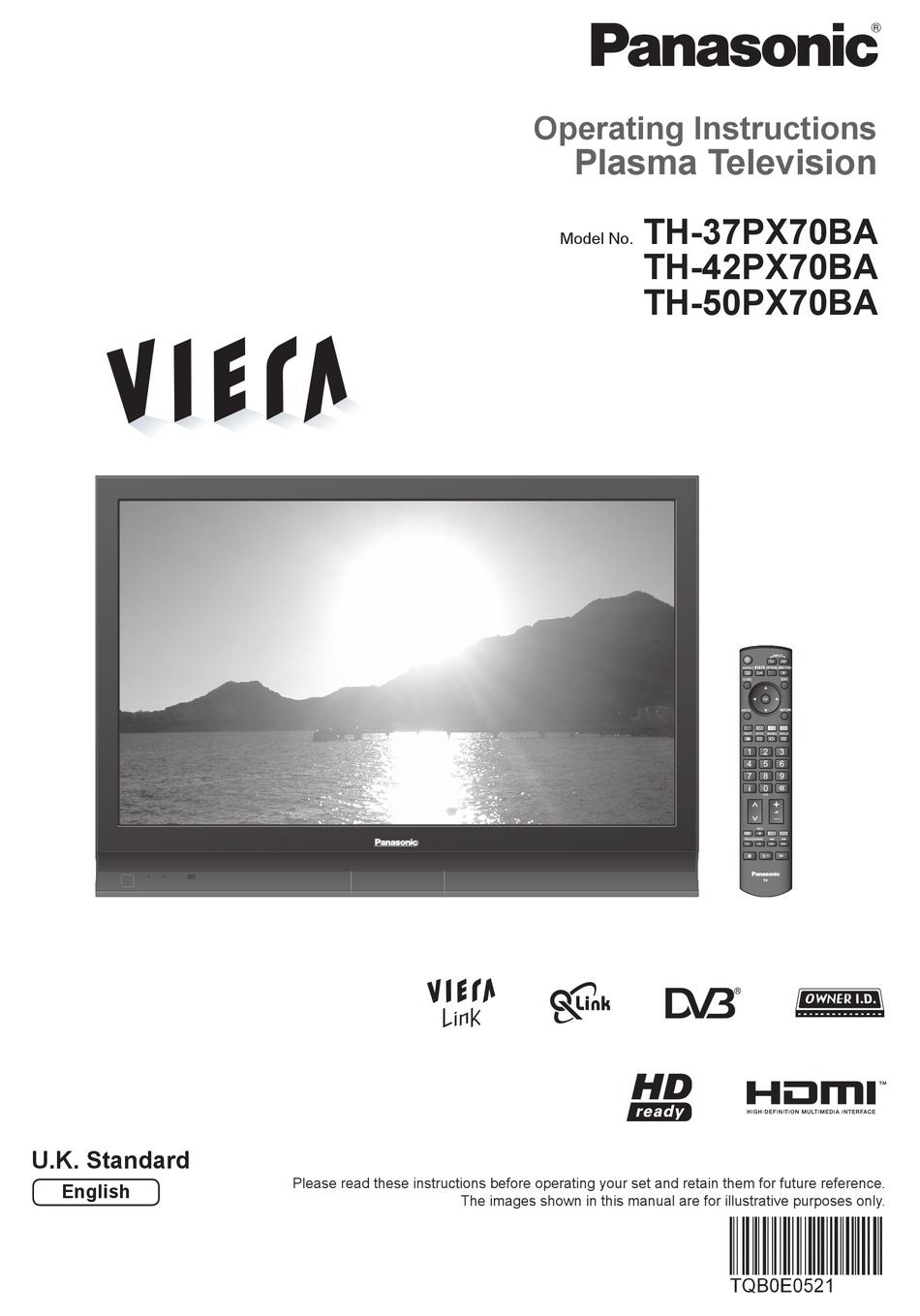 Panasonic Viera Th 42px70ba Operating Instructions Manual Pdf Download Manualslib