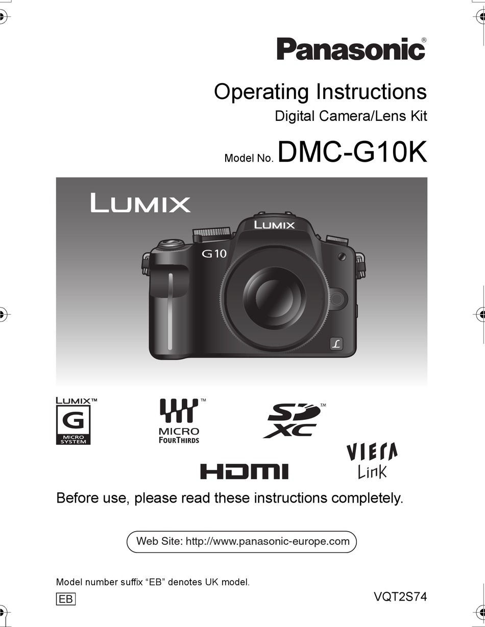 Panasonic Lumix Dmc G10k Operating Instructions Manual Pdf Download Manualslib