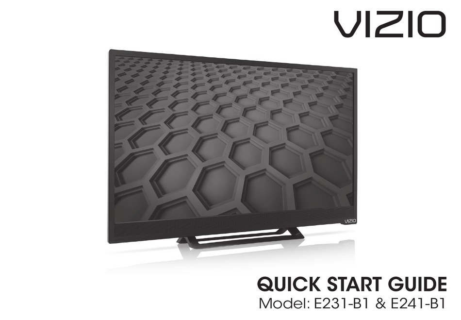 VIZIO E231B1 QUICK START MANUAL Pdf Download ManualsLib