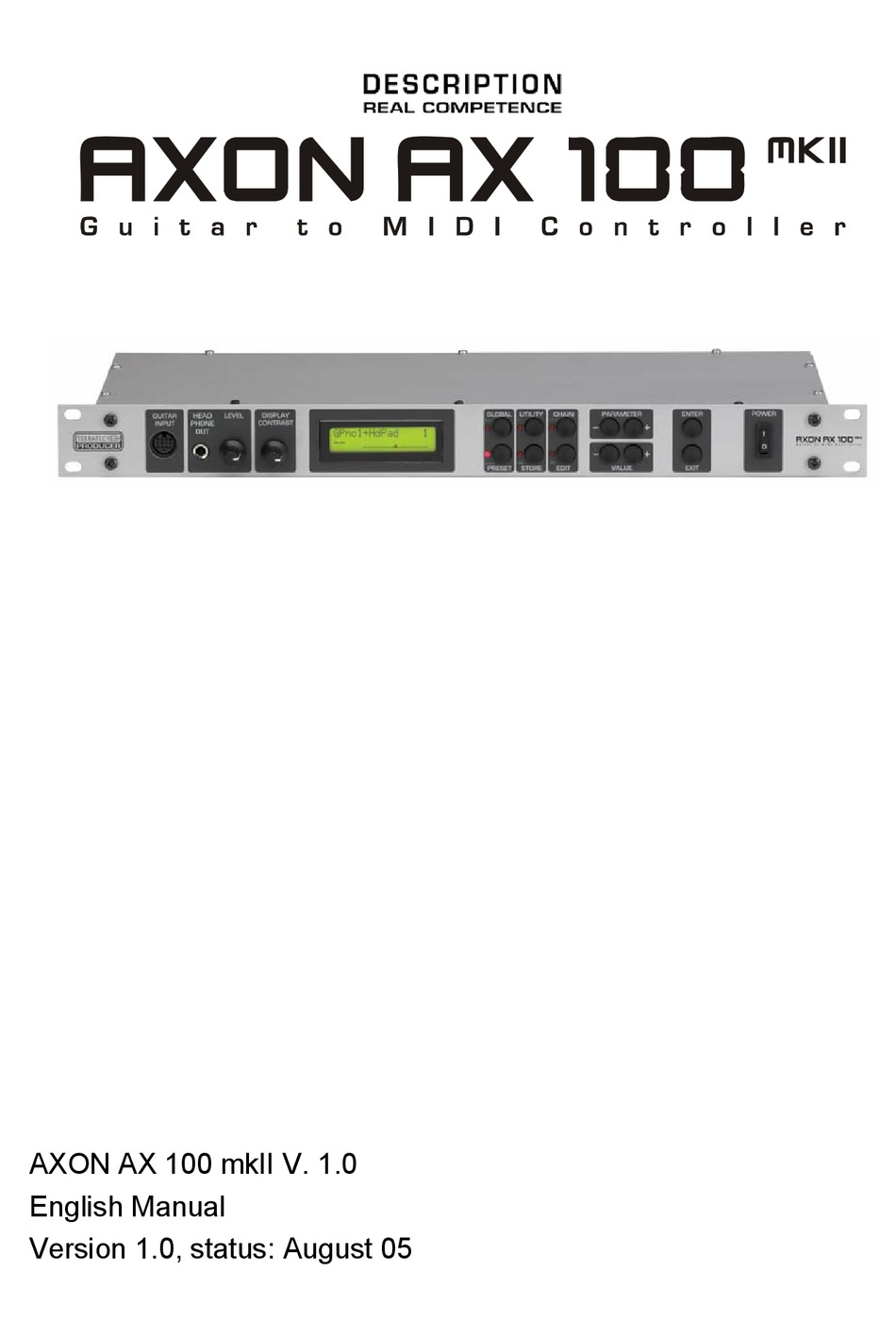 TERRATEC AXON AX 100 MKII DESCRIPTION Pdf Download ManualsLib