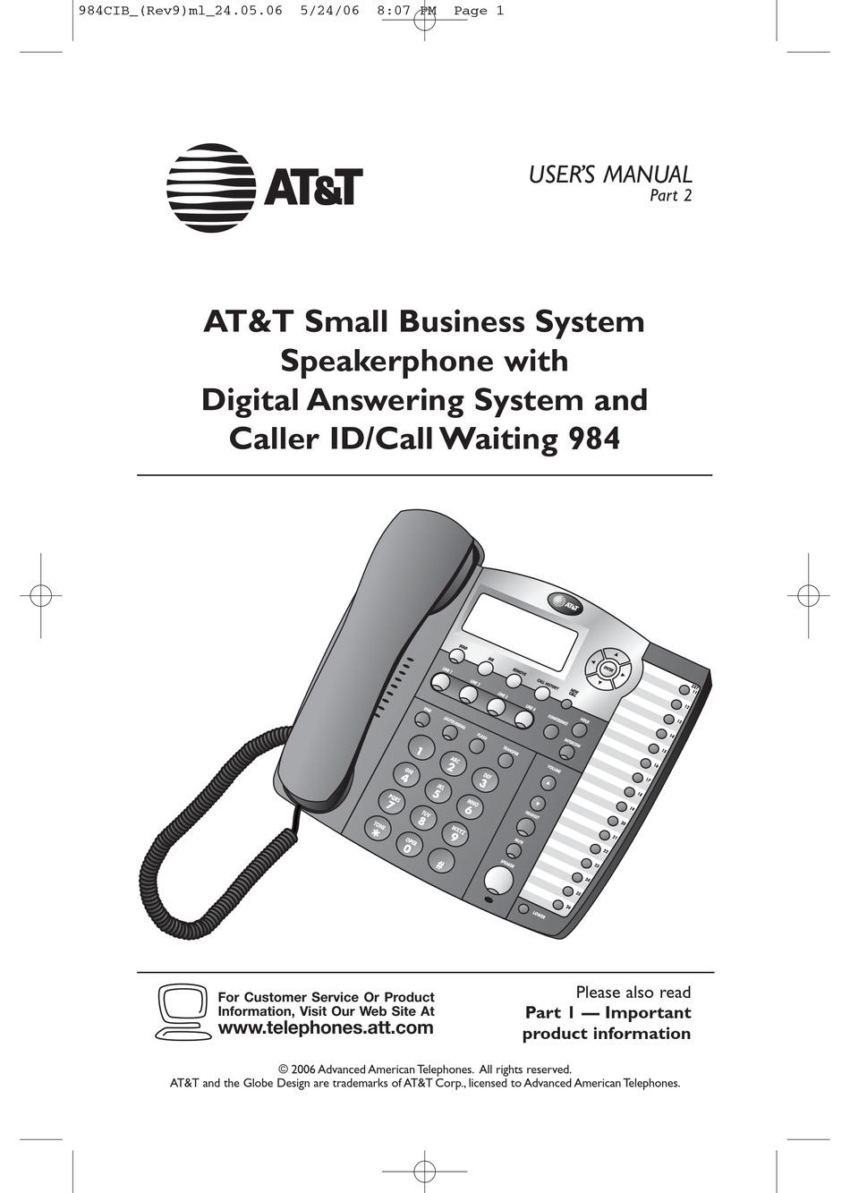 AT&T 945 USER MANUAL Pdf Download | ManualsLib