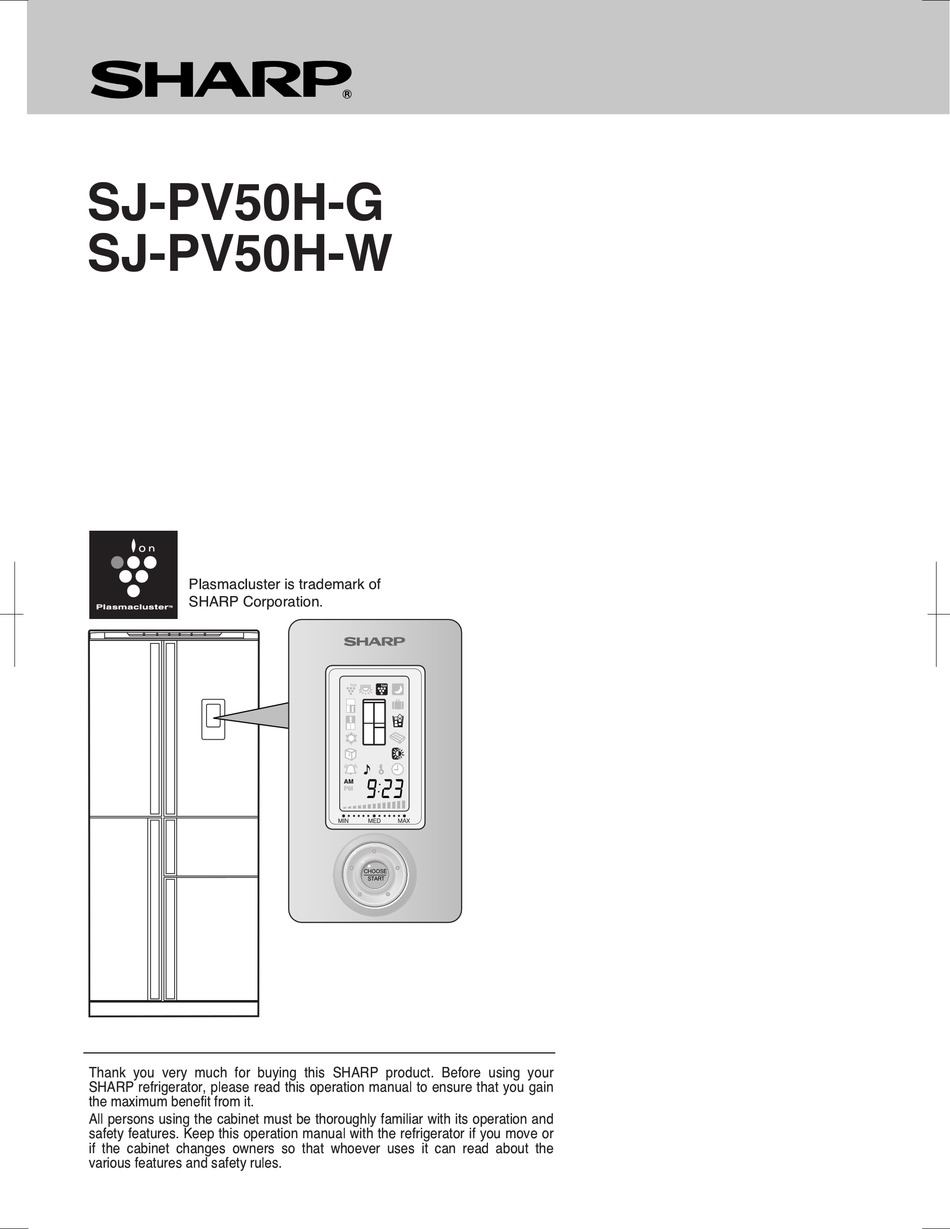 SHARP SJ-PV50H-G OPERATION MANUAL Pdf Download | ManualsLib
