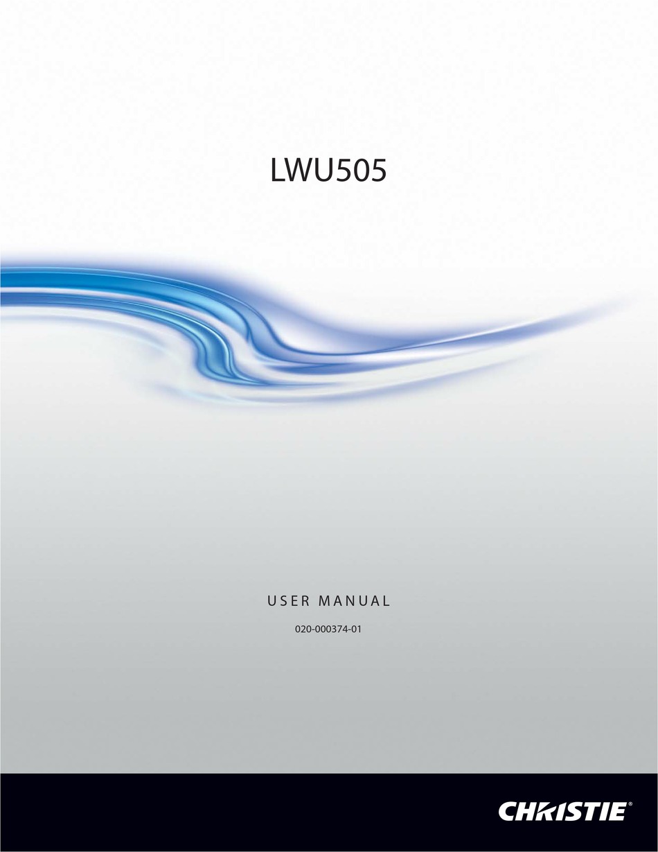 CHRISTIE LWU505 USER MANUAL Pdf Download | ManualsLib