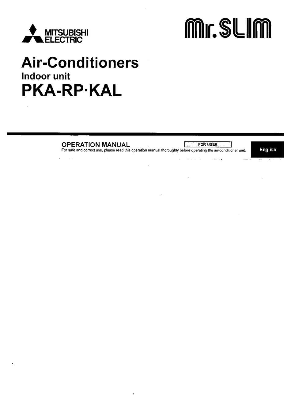 MITSUBISHI ELECTRIC PKARPKAL OPERATION MANUAL Pdf Download ManualsLib