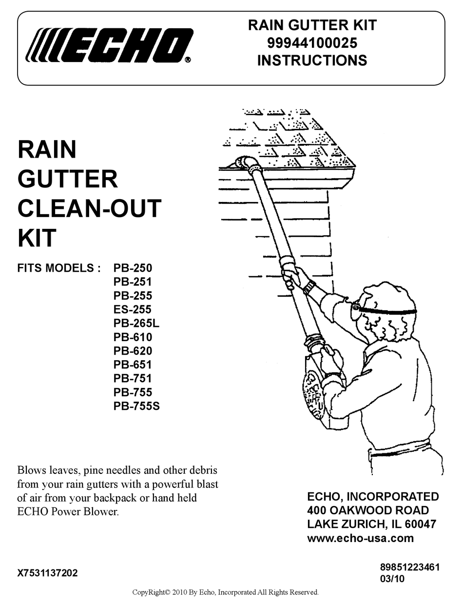 ECHO 99944100025 INSTRUCTIONS Pdf Download ManualsLib