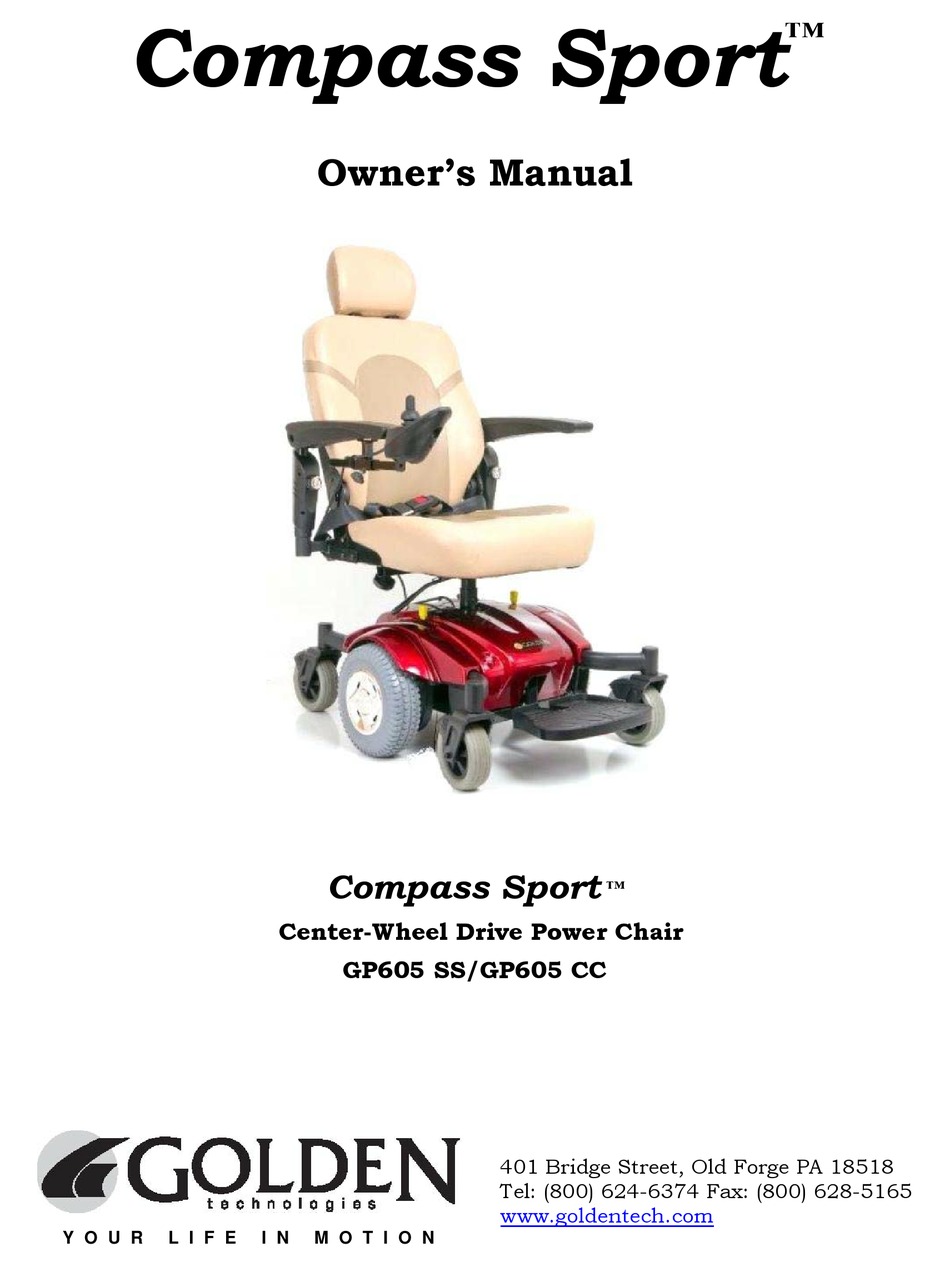 golden compass power chair manual