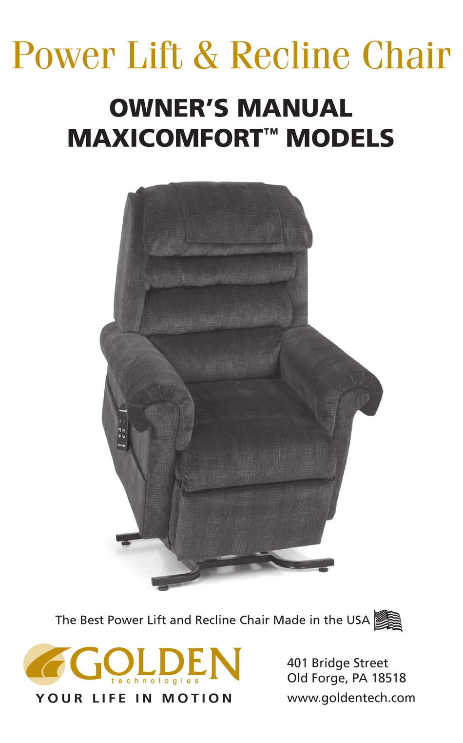 Golden Technologies Maxicomfort Models Owner S Manual Pdf Download Manualslib