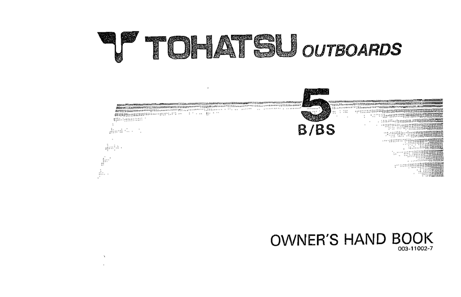 Tohatsu 5 Bs Owner S Handbook Manual