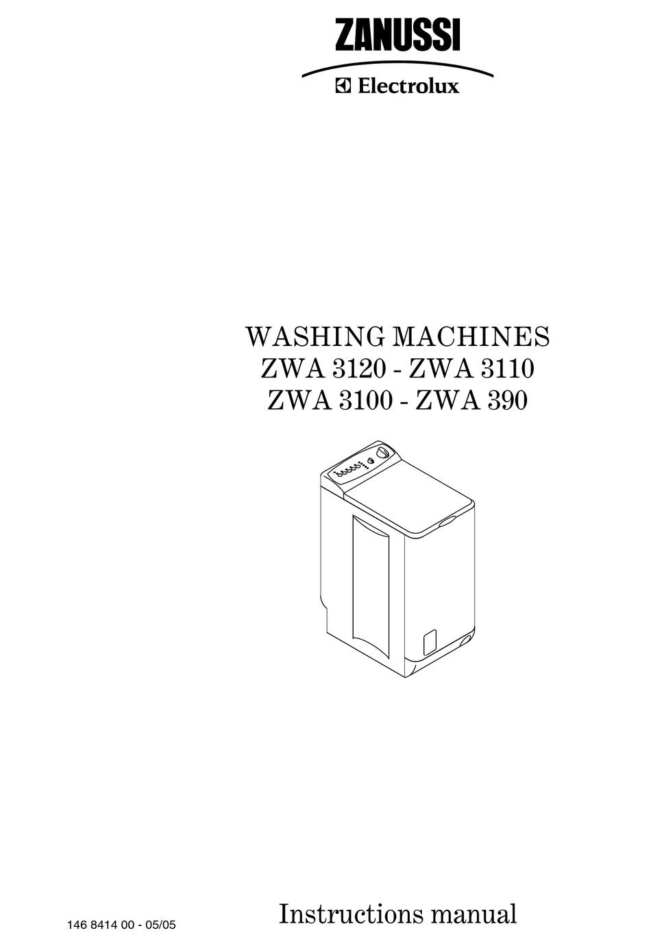 ZANUSSI ELECTROLUX ZWA 3100 INSTRUCTION MANUAL Pdf Download ManualsLib