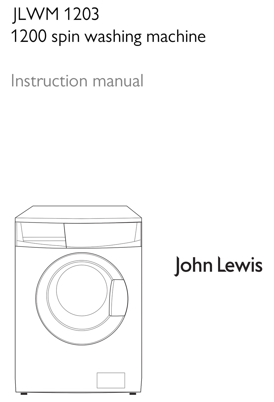 JOHN LEWIS JLWM 1203 INSTRUCTION MANUAL Pdf Download ManualsLib