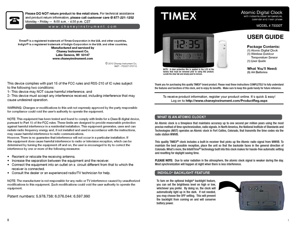 TIMEX 75330T USER MANUAL Pdf Download ManualsLib