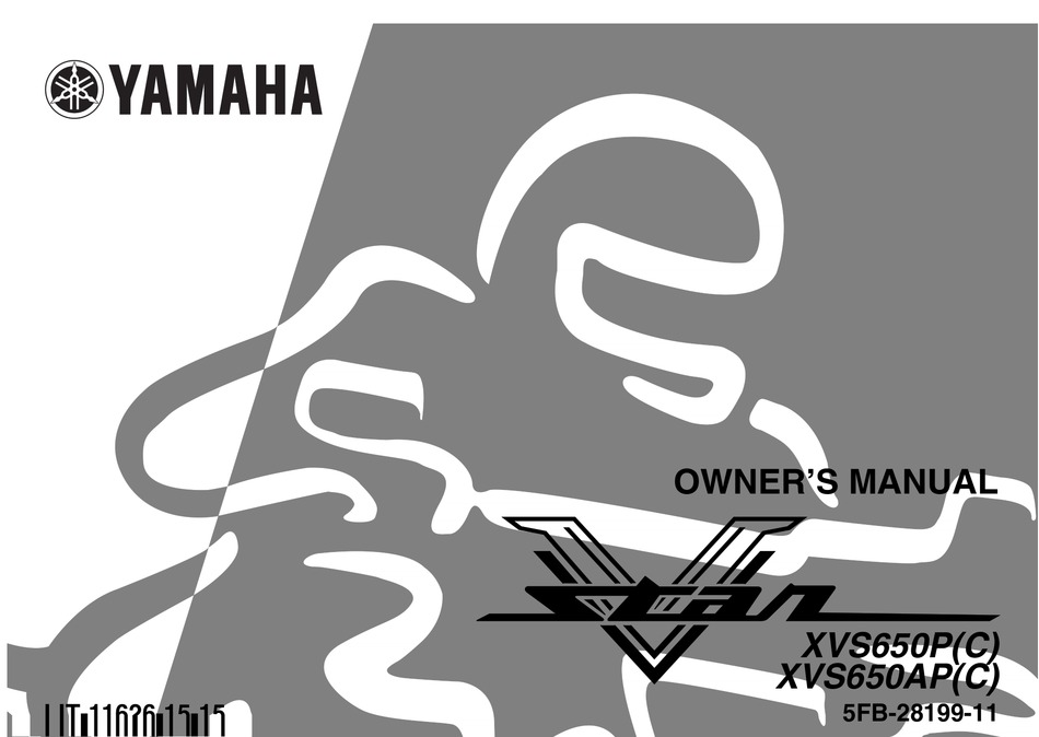 Yamaha Owner's Manual 2007 V Star XV65W XVS65AW Print 03/2006 # Lit-11626-20-04 