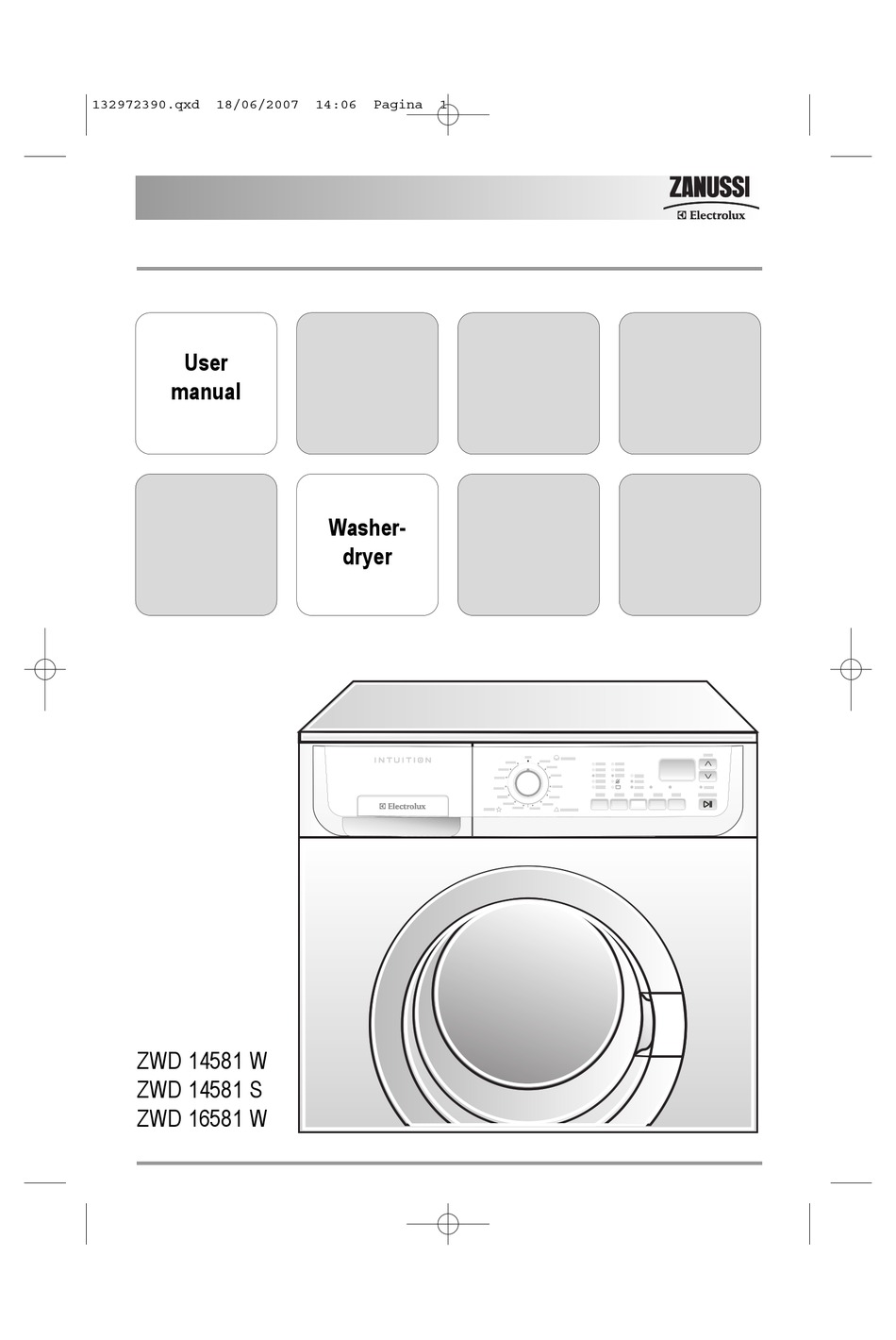 ZANUSSI ELECTROLUX ZWD 14581 W USER MANUAL Pdf Download ManualsLib