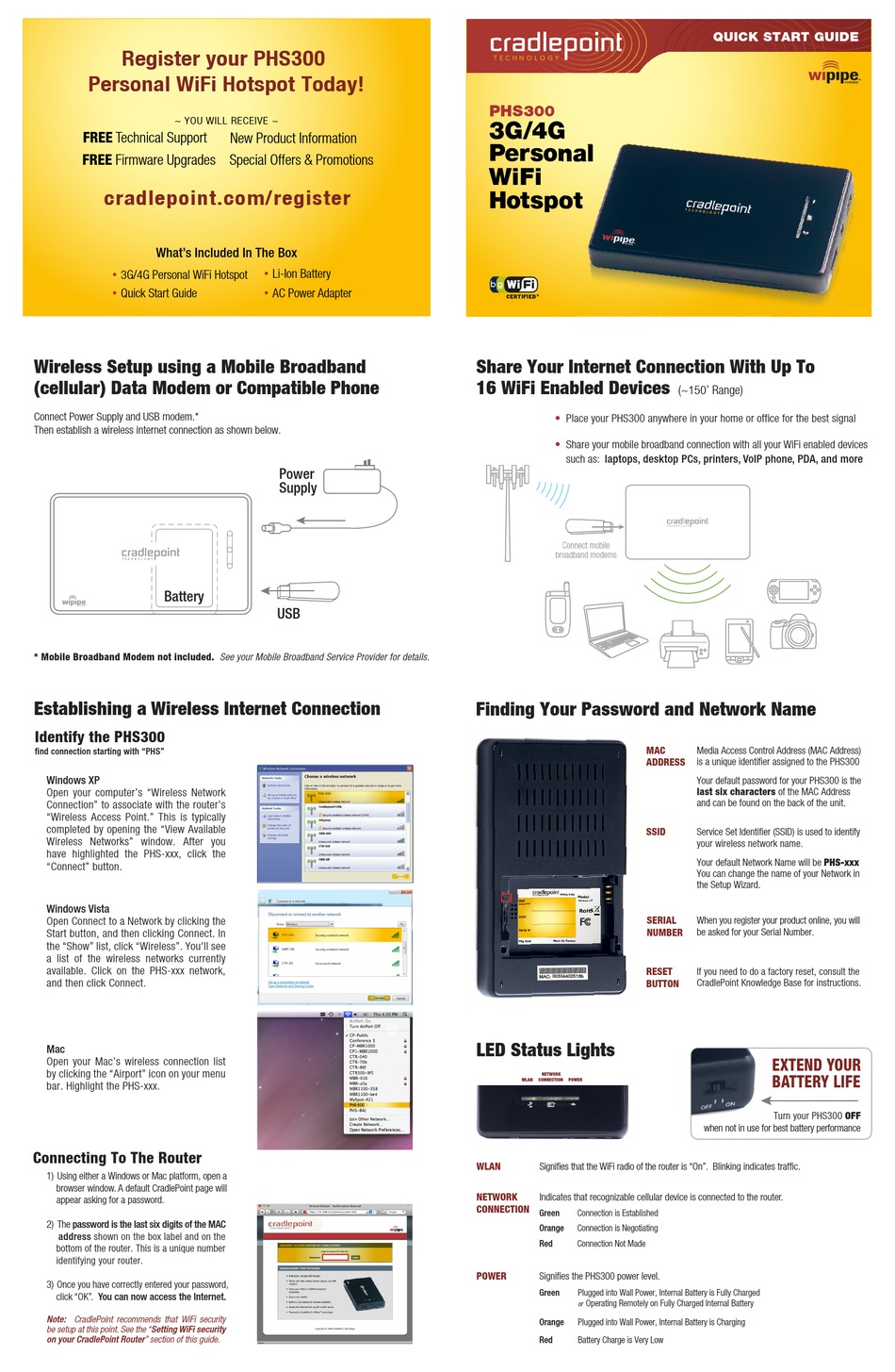 CRADLEPOINT PHS300 QUICK START MANUAL Pdf Download ManualsLib