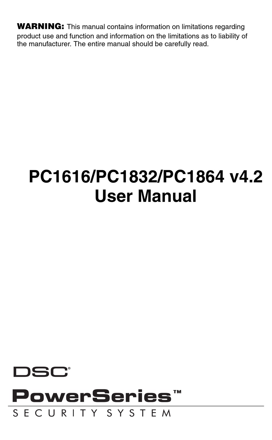 DSC PC1616; PC1832; PC186 USER MANUAL Pdf Download ManualsLib