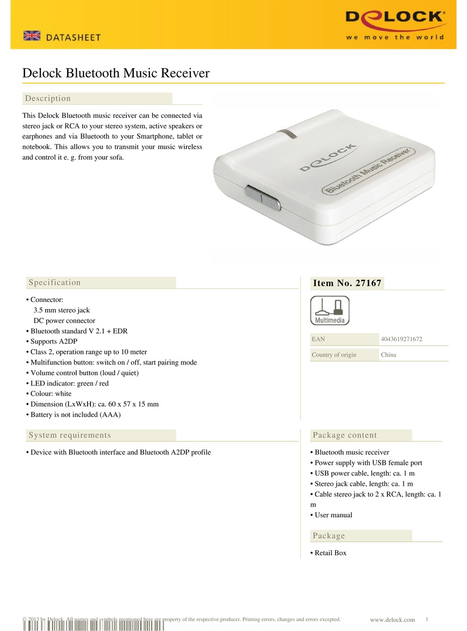 Delock Datasheet Pdf Download Manualslib