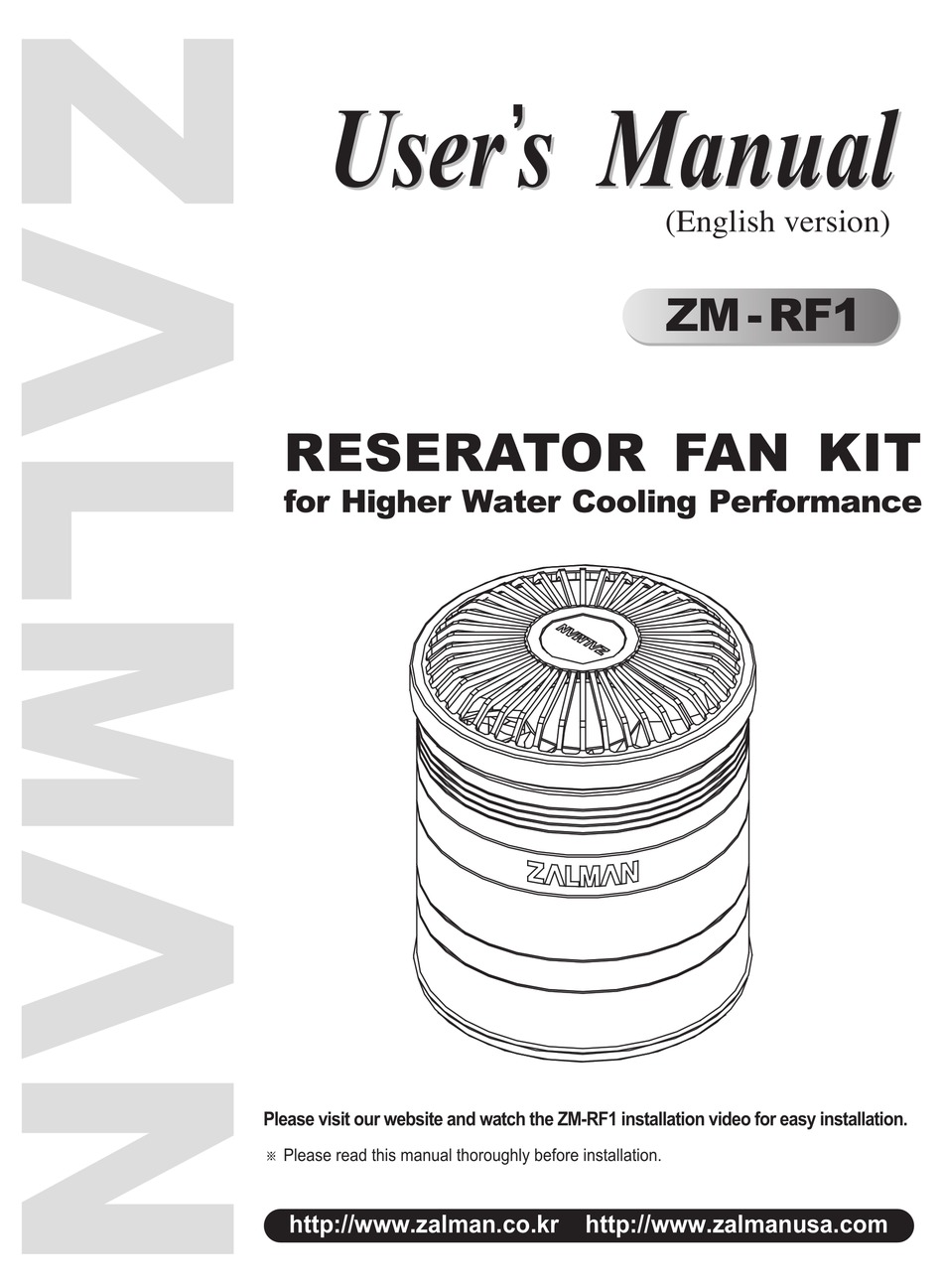 ZALMAN ZMRF1 USER MANUAL Pdf Download ManualsLib