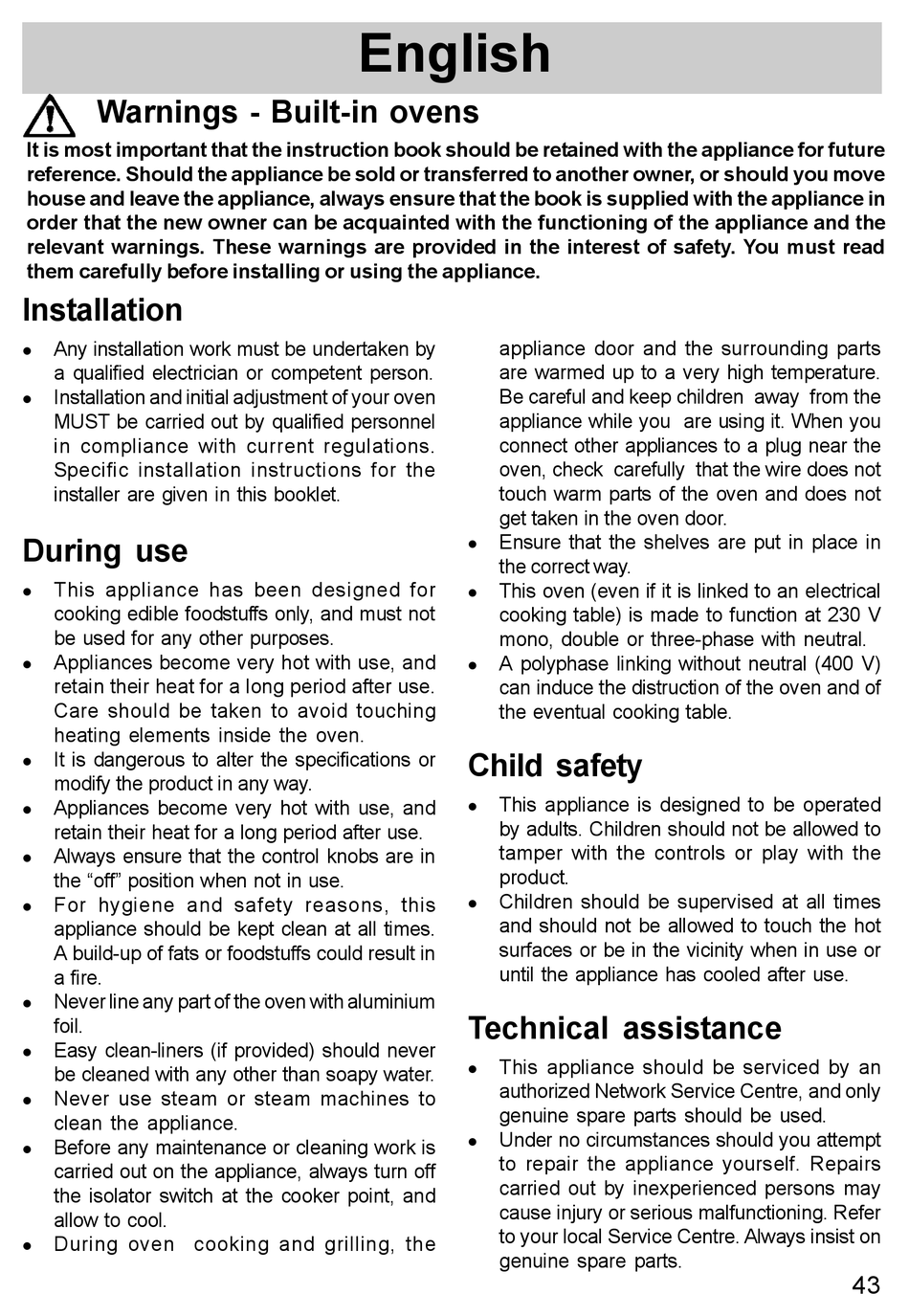 ELECTROLUX BUILTIN OVEN INSTRUCTION BOOK Pdf Download ManualsLib