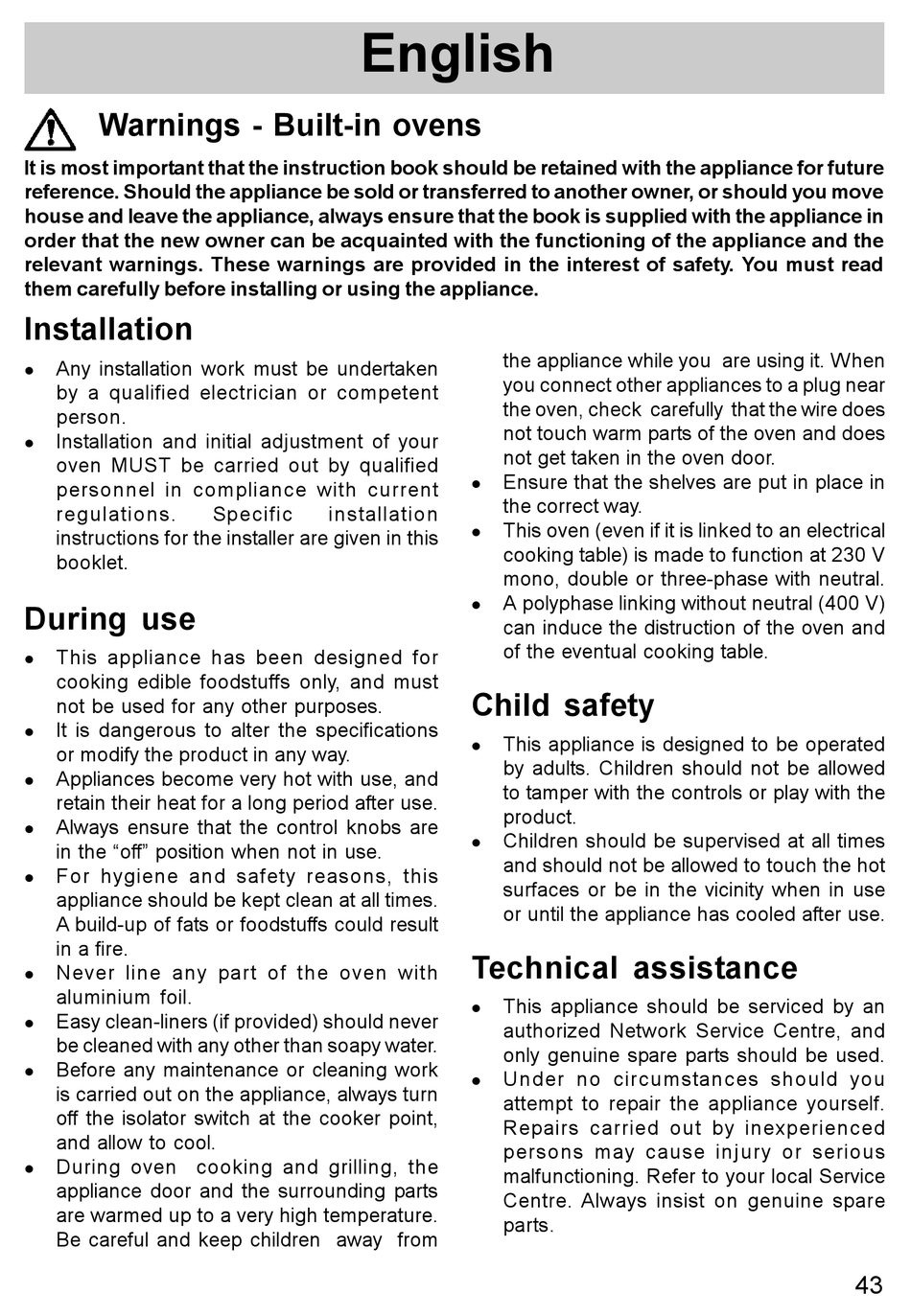 ZANUSSI ELECTROLUX BUILTIN OVEN INSTRUCTION BOOK Pdf Download ManualsLib