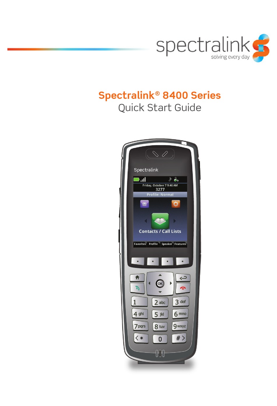 SPECTRALINK 8400 SERIES QUICK START MANUAL Pdf Download | ManualsLib