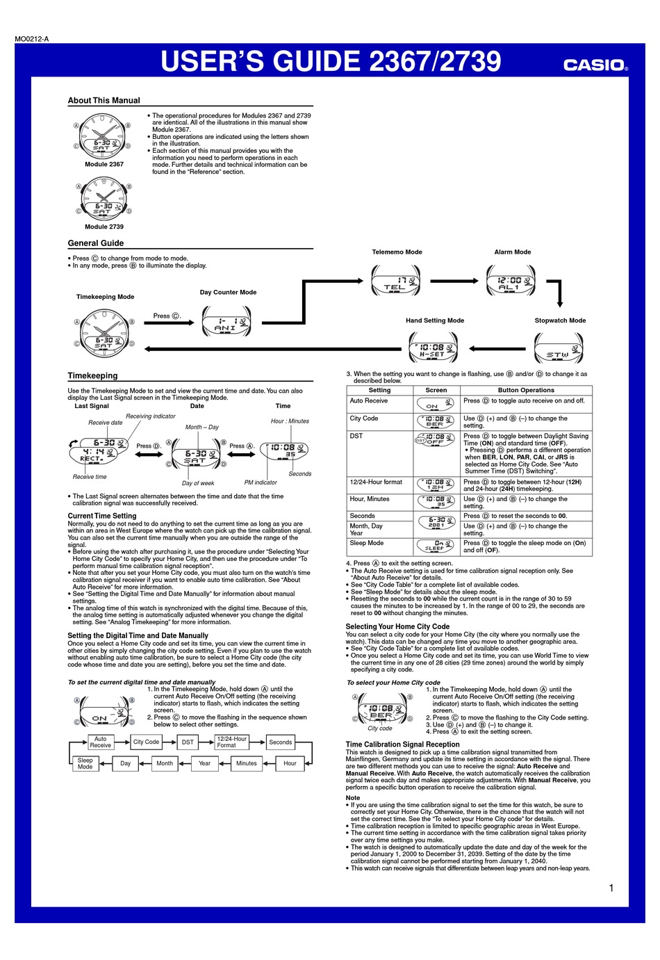 casio illuminator instruction manual