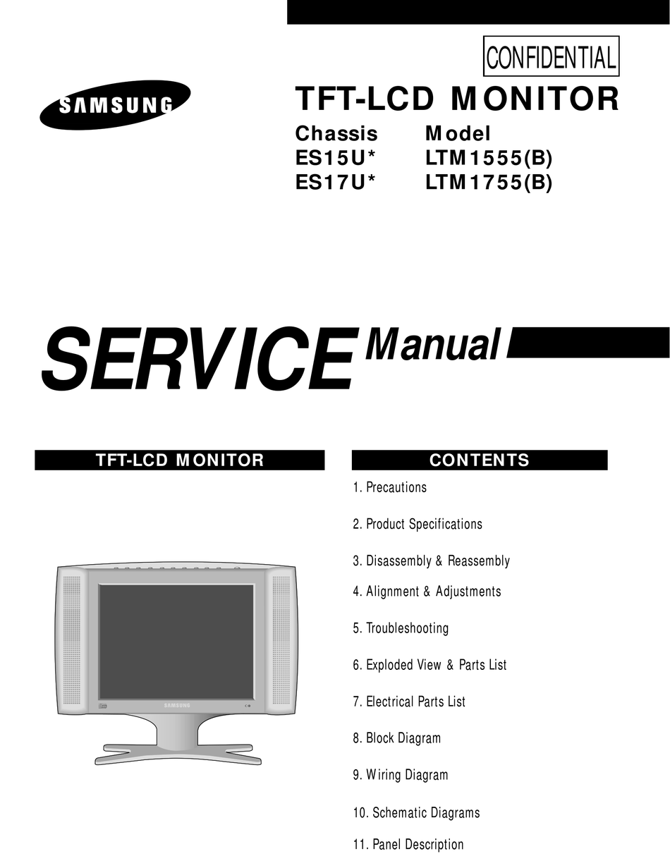 SAMSUNG LTM1555(B) SERVICE MANUAL Pdf Download | ManualsLib