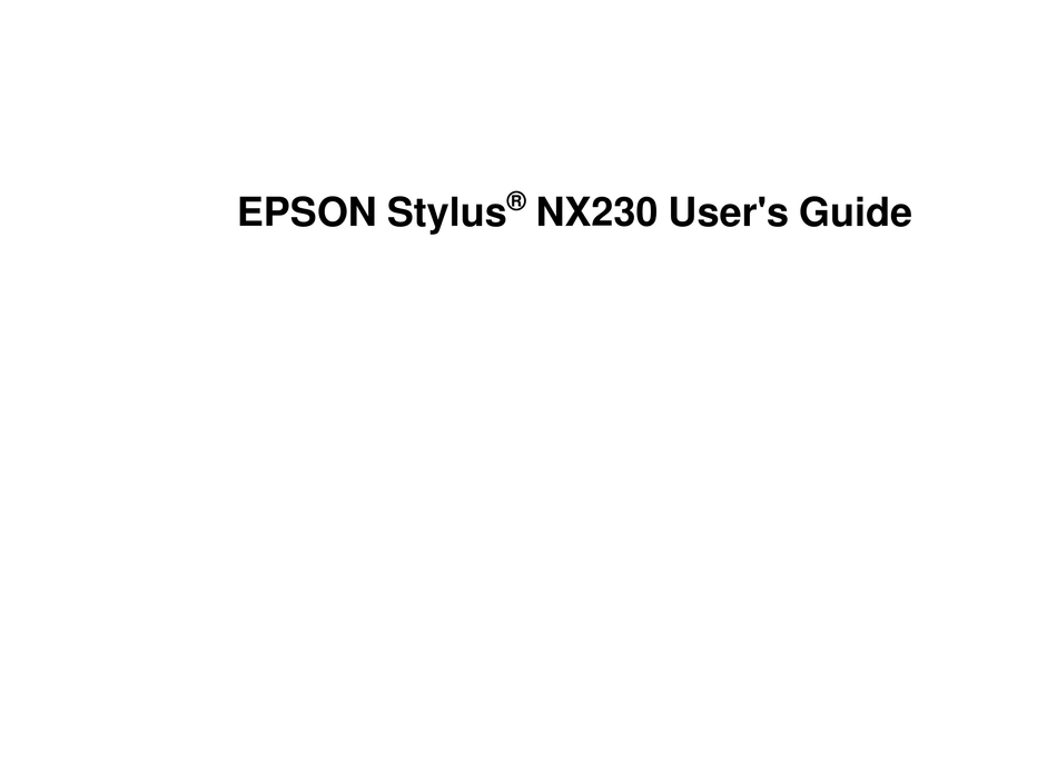 epson stylus nx230 driver for mac