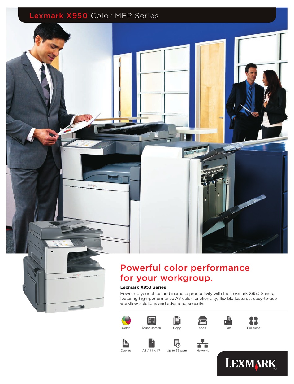 LEXMARK X950 SERIES DATASHEET Pdf Download ManualsLib