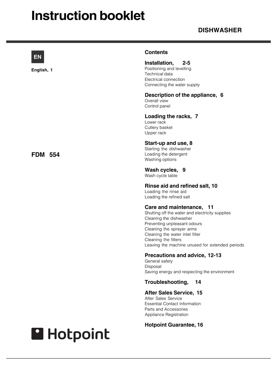 hotpoint futura dishwasher