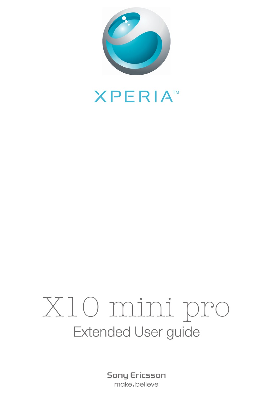 Sony Ericsson Xperia Mini Pro Manual