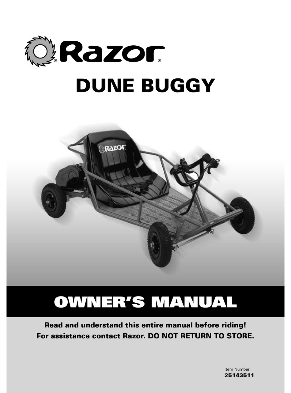 Razor Dune Buggy 25143511 Owners Manual Pdf Download Manualslib