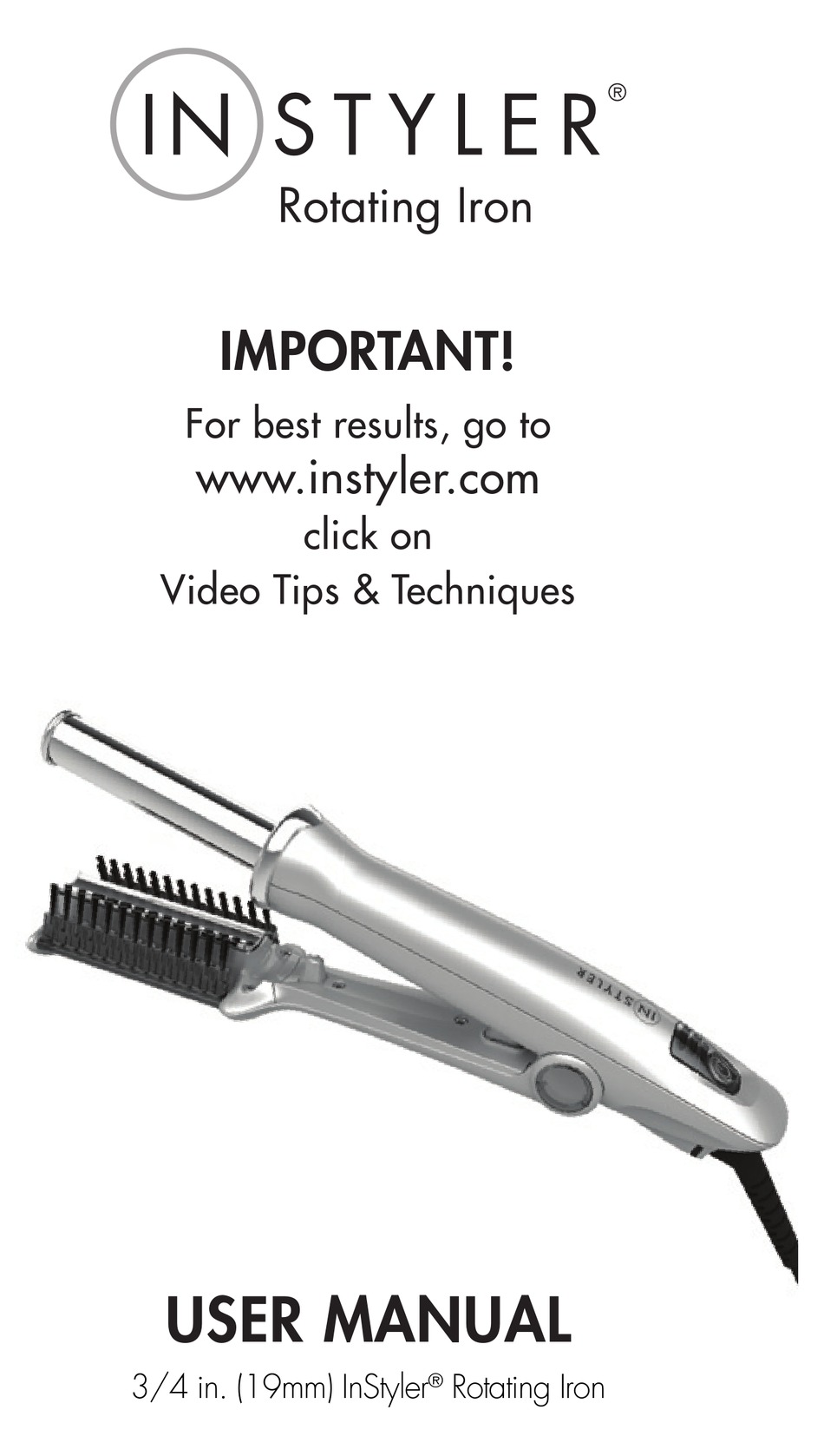 Instyler 19mm 2024 rotating iron