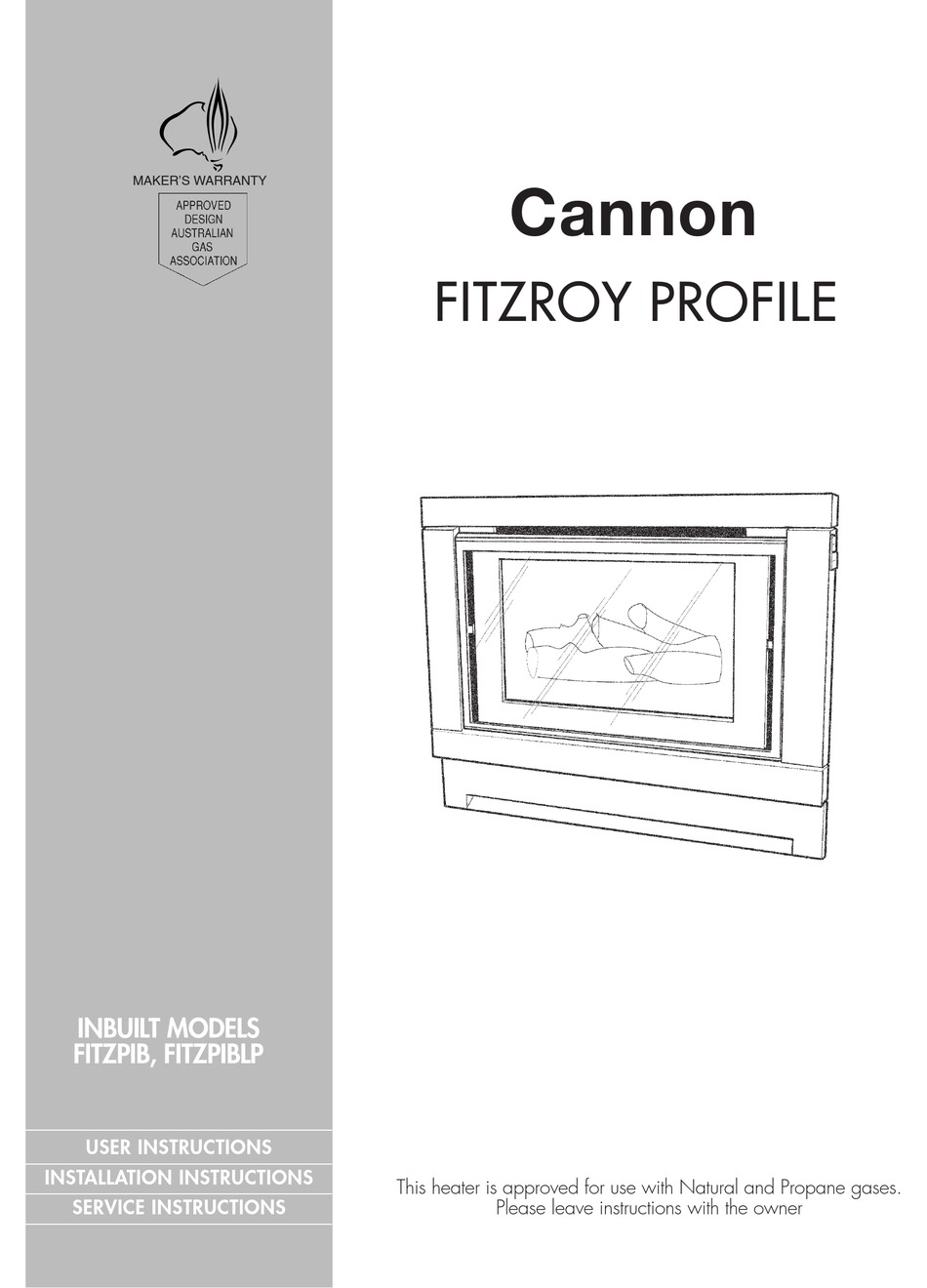 Cannon Fitzpib User Instructions Pdf Download Manualslib