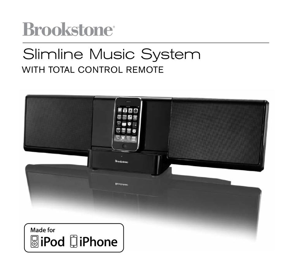 BROOKSTONE SLIMLINE MUSIC SYSTEM USER MANUAL Pdf Download ManualsLib