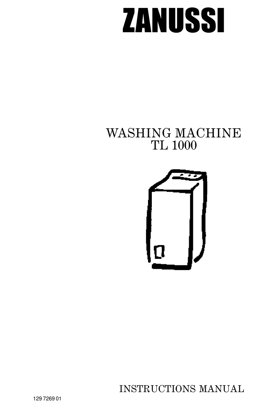 ZANUSSI TL1000 INSTRUCTION MANUAL Pdf Download ManualsLib