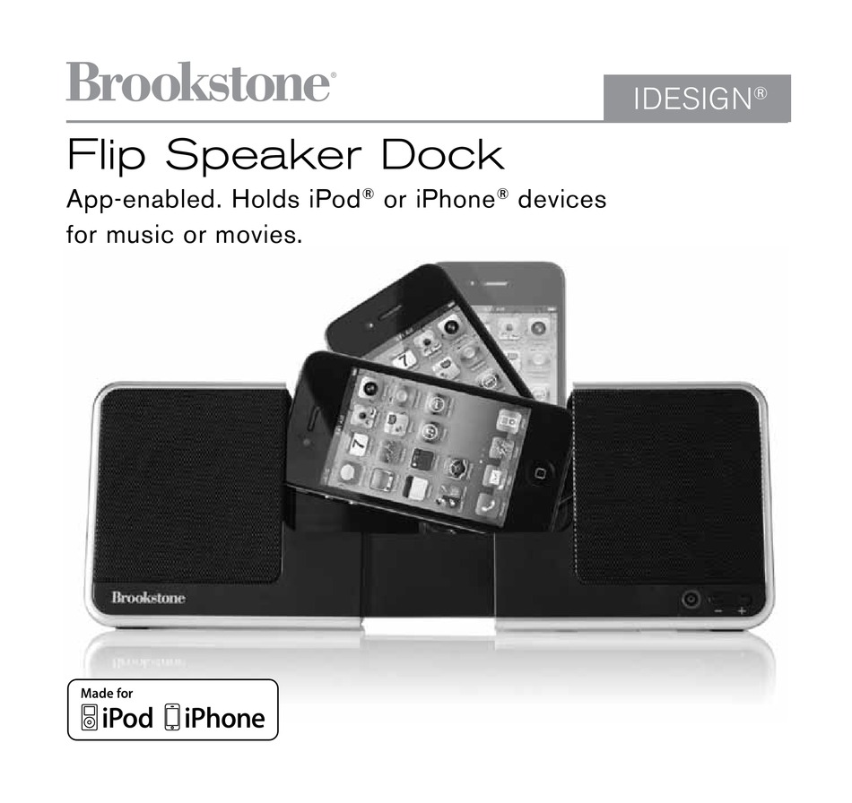 BROOKSTONE FLIP SPEAKER DOCK USER MANUAL Pdf Download ManualsLib