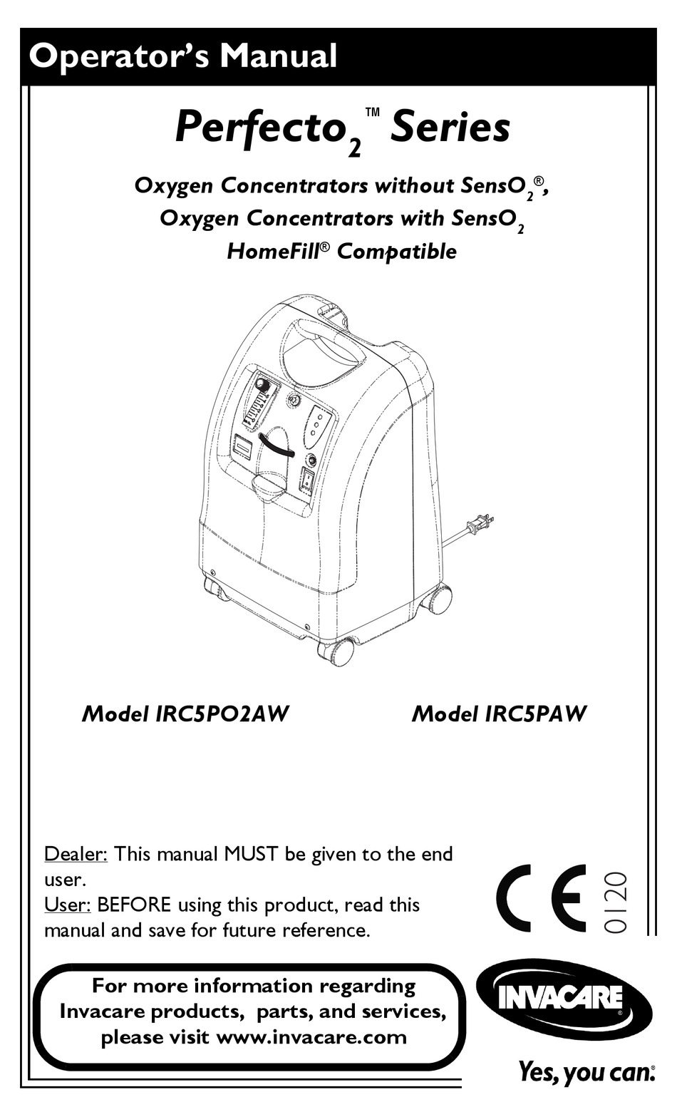 INVACARE IRC5PO2AW OPERATOR'S MANUAL Pdf Download | ManualsLib