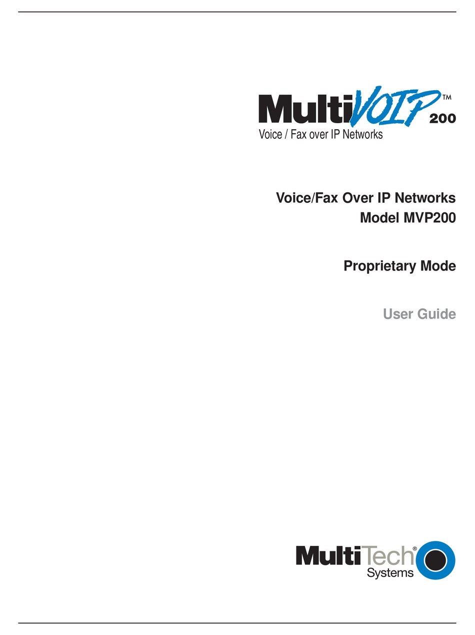 MULTITECH MVP200 USER GIUDE Pdf Download ManualsLib