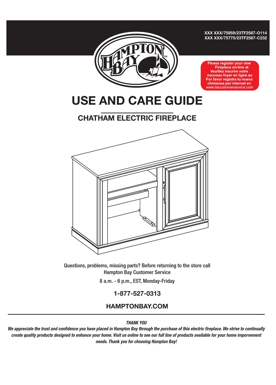 Hampton Bay 75959 Use And Care Manual Pdf Download Manualslib