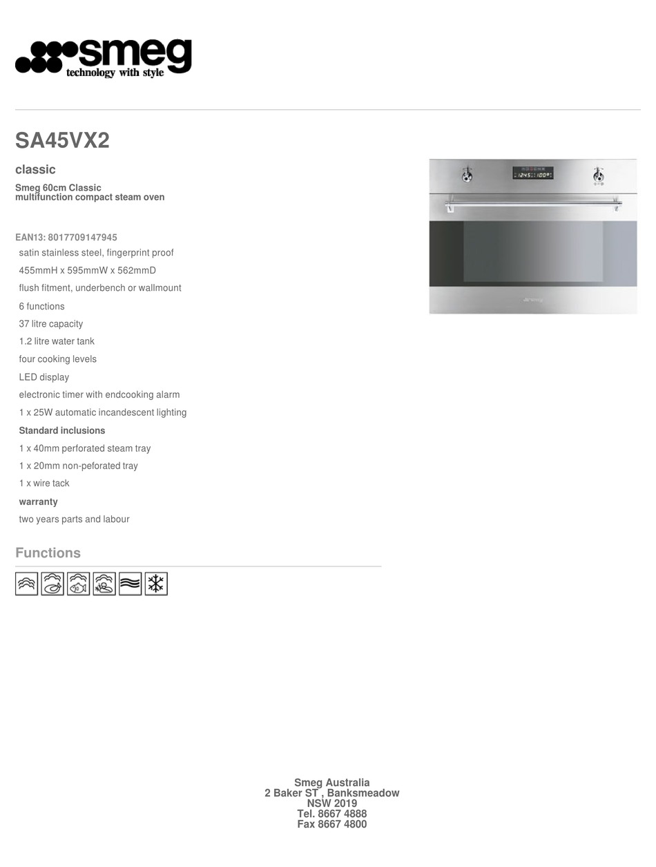 smeg sa45vx2