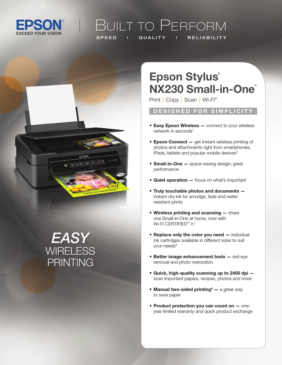 epson scan for epson stylus nx230