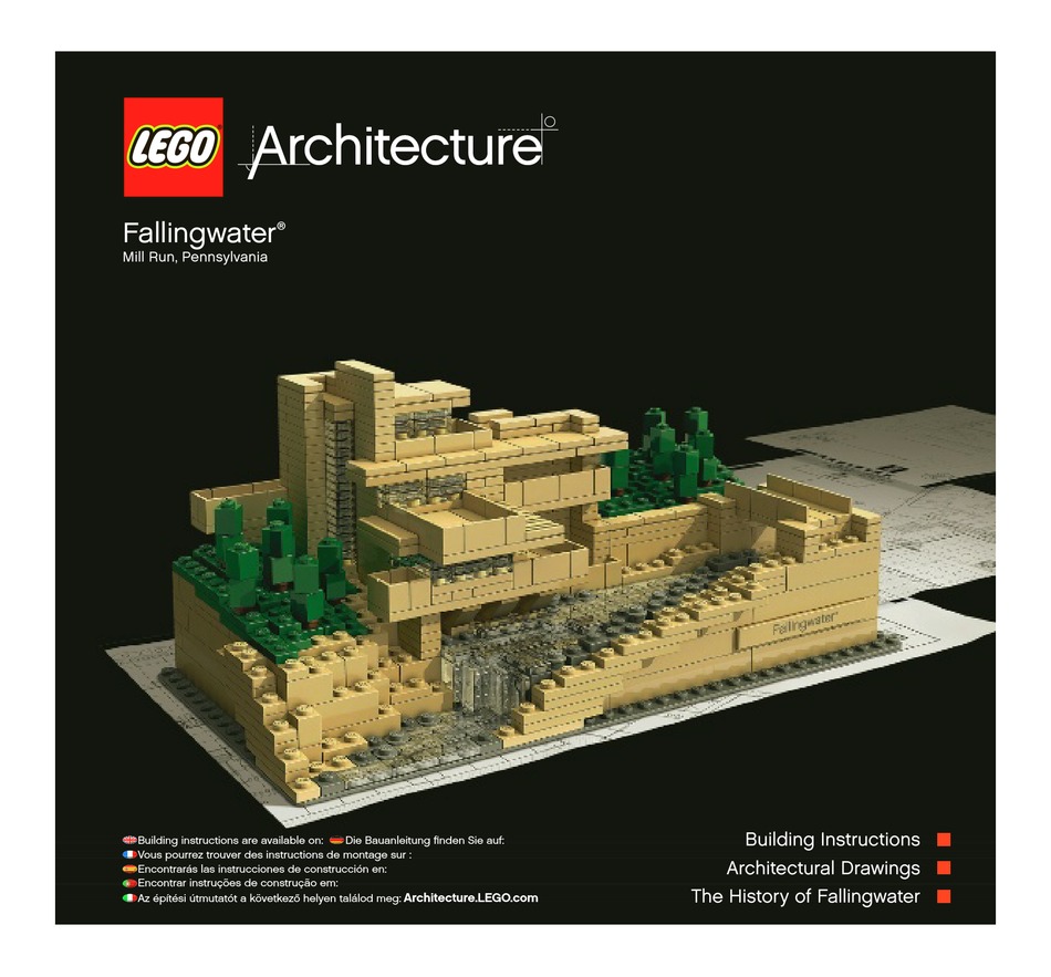 NUR PDF KEINE TEILE! Architecture Bauanleitung Fallingwater MOC Lego 